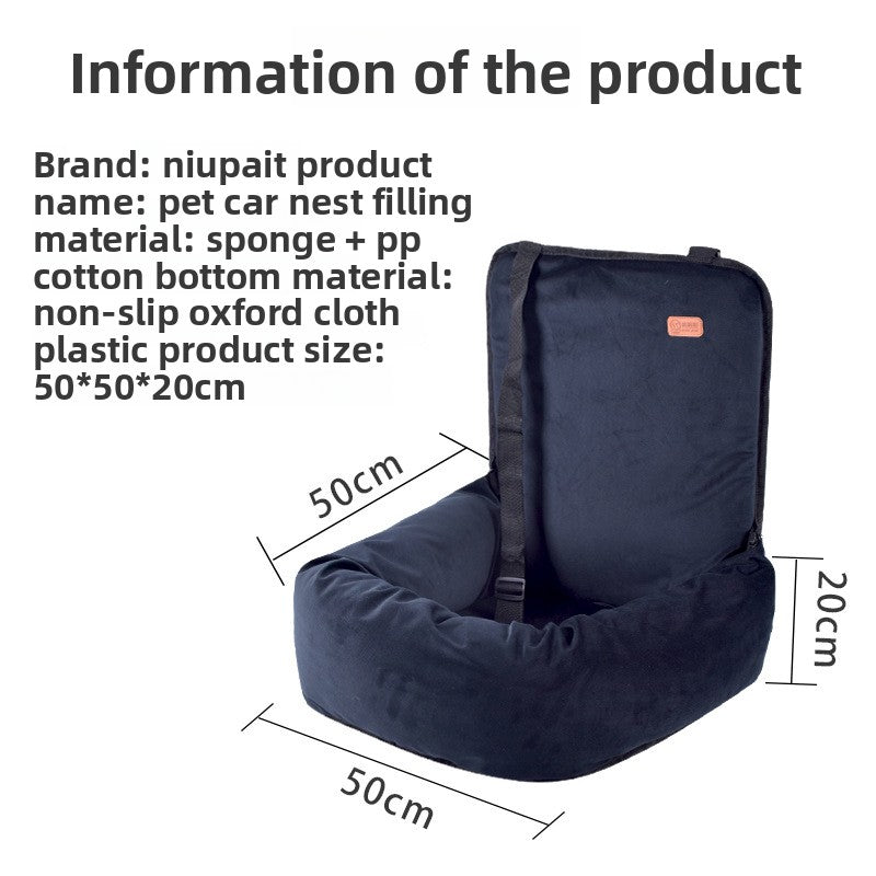 Oxford blue star pet car seat nest on a rear seat