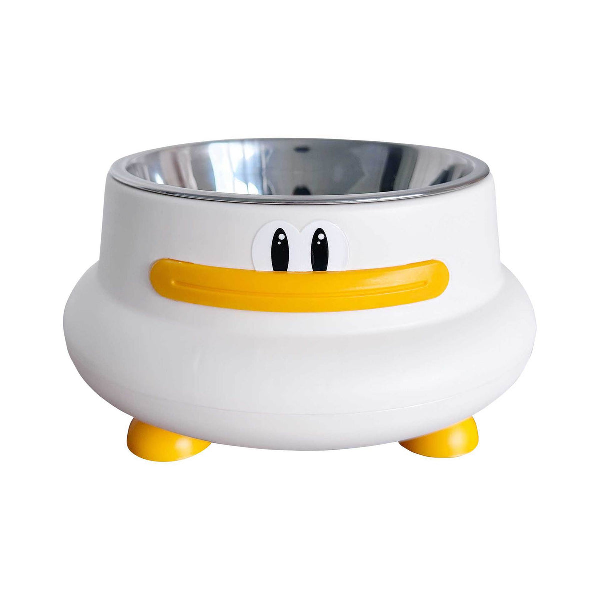 Duck Design Pet Food Bowl with Anti-Slip Base