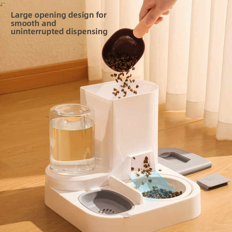 Automatic Pet Feeder and Water Dispenser for Pets with Optional Steel or Ceramic Bowl