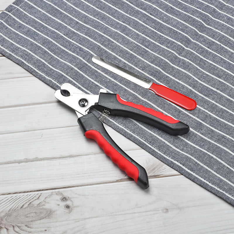 Stainless Steel Pet Nail Clippers with Wave or Curved Handle