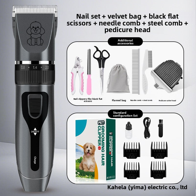 Ceramic Blade Pet Shaver with Guide Combs and Spare Blade Heads