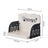 Raised pet bowl stand with anti-tip base in White Polka Dot