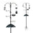 Garden bird feeding station attachments with tube feeder and tray, view 3