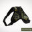 Padded cloth dog harness with Union Jack design in Blue and Black, side view