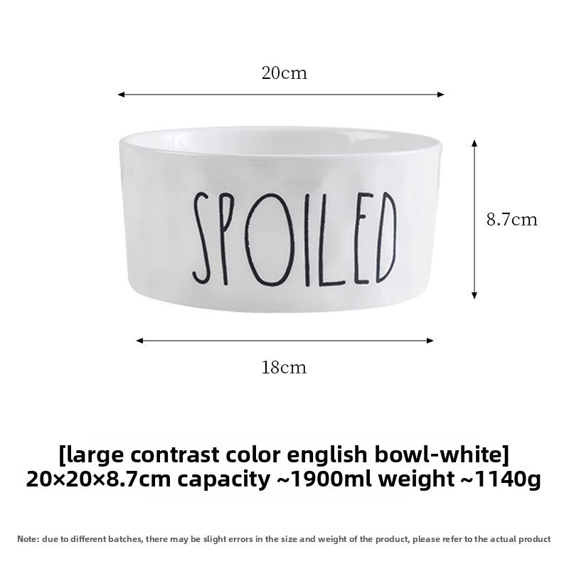 Creative Contrasting Color Ceramic Pet Bowl