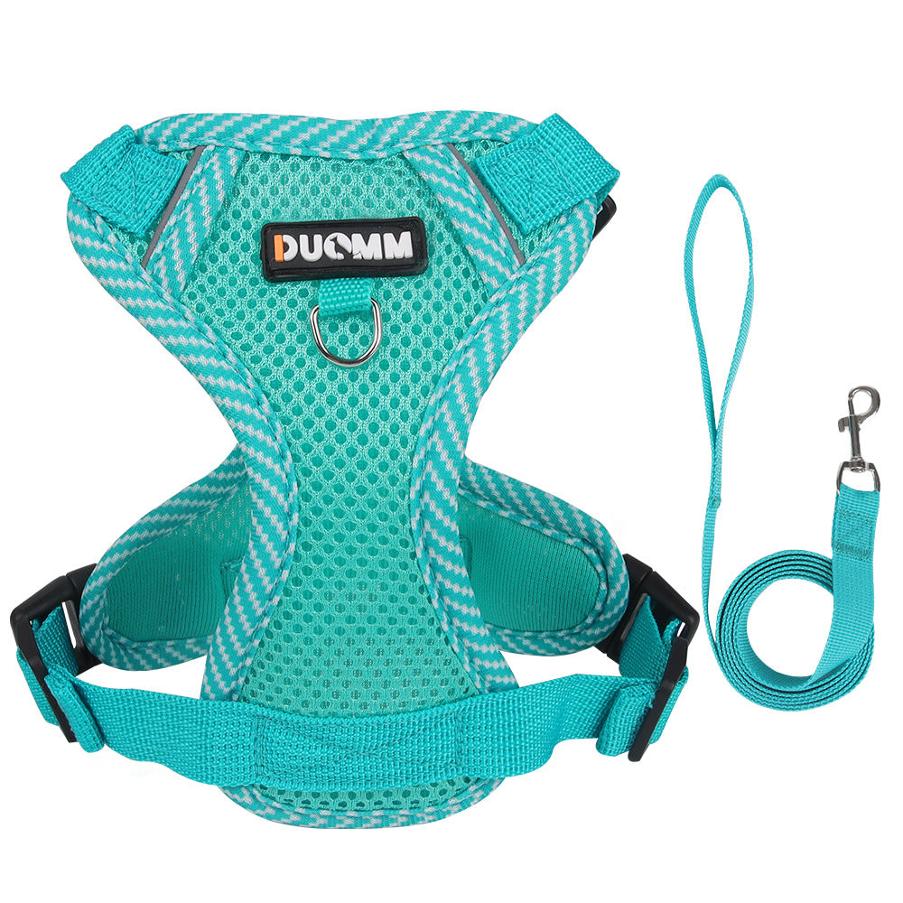 Breathable mesh vest harness for dogs and cats, ideal for everyday use