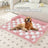 Thick plush dog mat in grey with removable cover