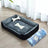 Soft pet bed with blanket, mat and bone pillow, photo from another angle