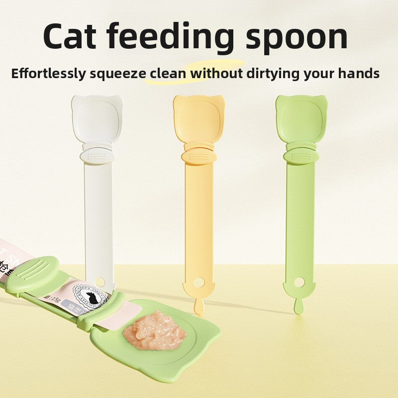 Cat Treat Squeeze Dispenser Tool for Snack Tubes and Pouches with Non-Stick Surface