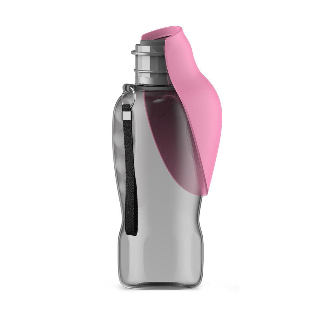 Flip-Top Foldable Plastic Pet Water Bottle with Secure Seal in Eight Colours for Walks