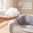 Corduroy Oval Pet Sofa Bed with Removable Washable Cover