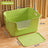 Extra Large Semi-Enclosed Cat Litter Box with Scoop, Thick PP