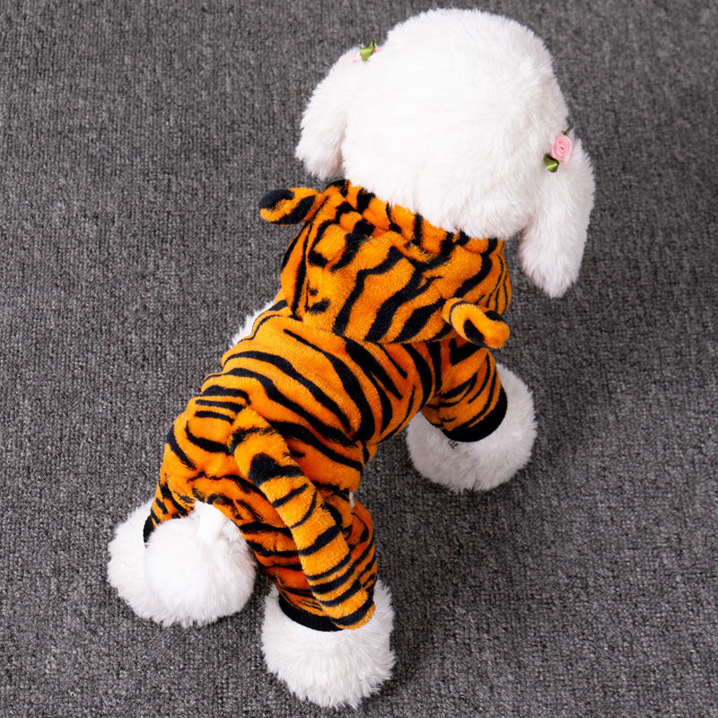 Thick padded tiger costume for small dogs, in Orange Tiger, image 2