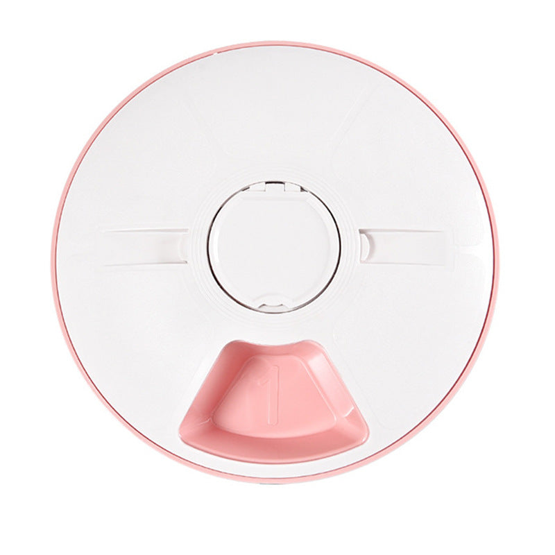 Automatic Battery-Powered Pet Feeder with 24-Hour Timed Feeding and Compact Design