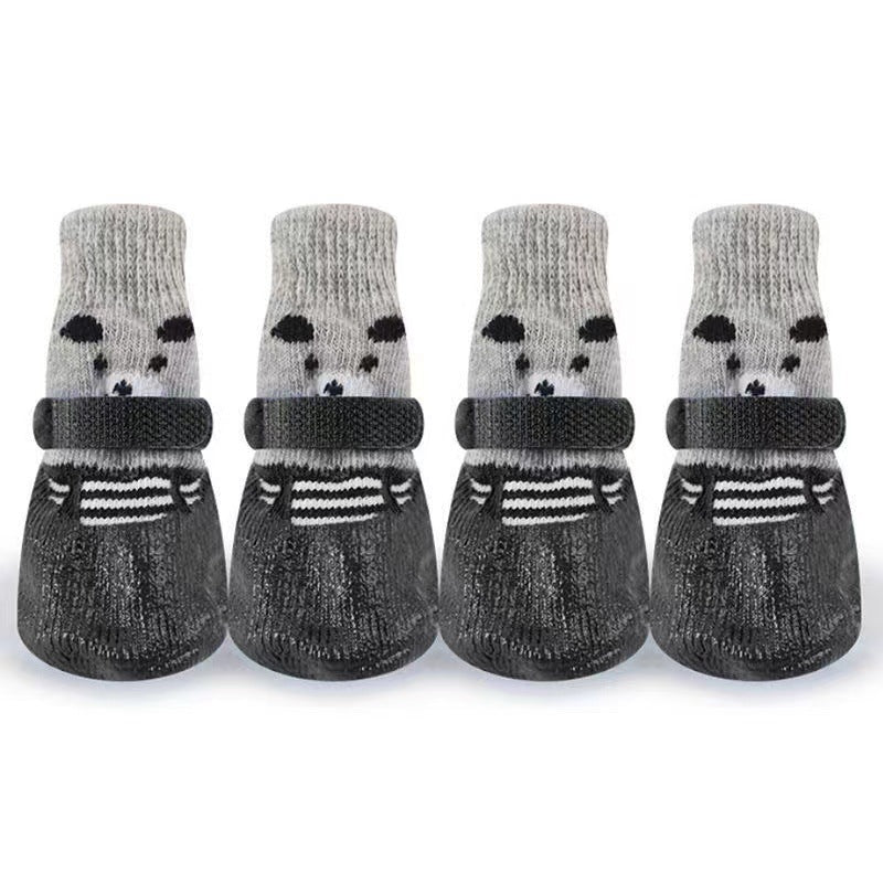 Waterproof silicone dog socks set of four, available in 3 colours, image 5
