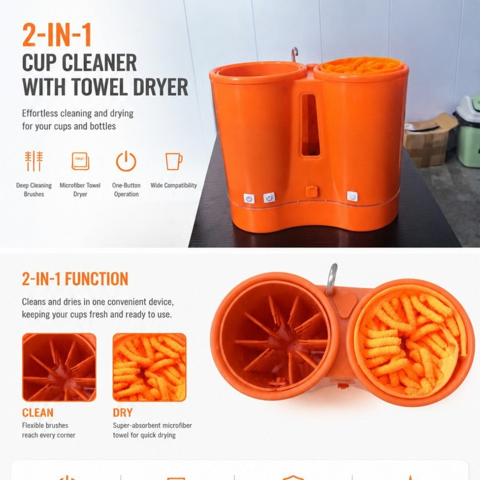3-in-1 Electric Pet Paw Cleaner with Massage and Drying