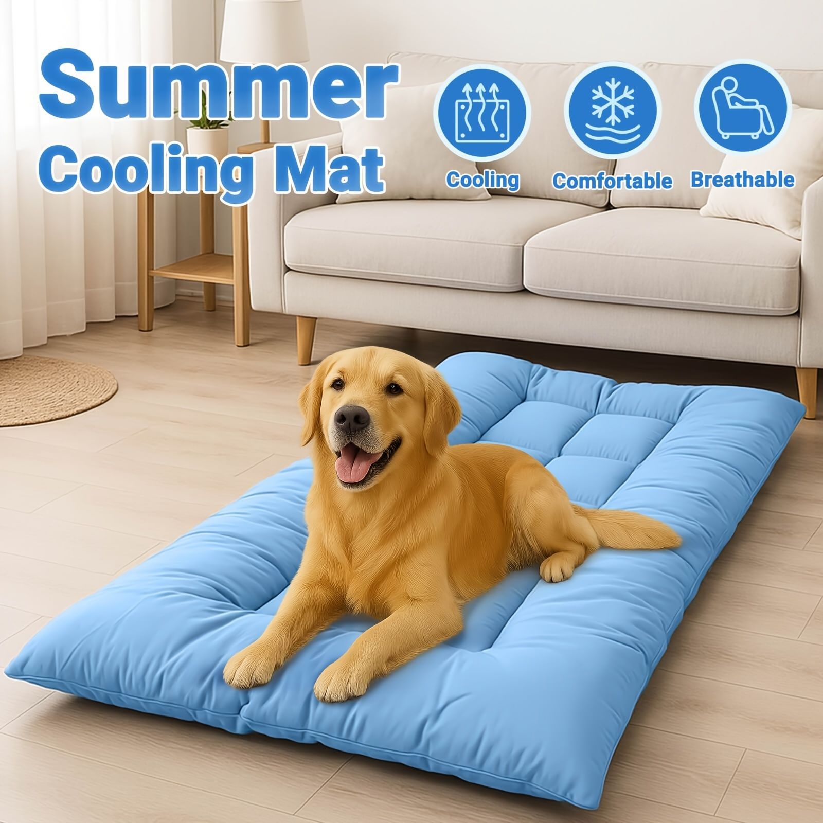Large pet cooling pad for dogs and cats, detail photo 6