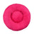 Round long plush nest bed for cats and dogs in Rose Red