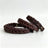 Vintage braided cowhide leather dog collar with bronze buckle, product image 4