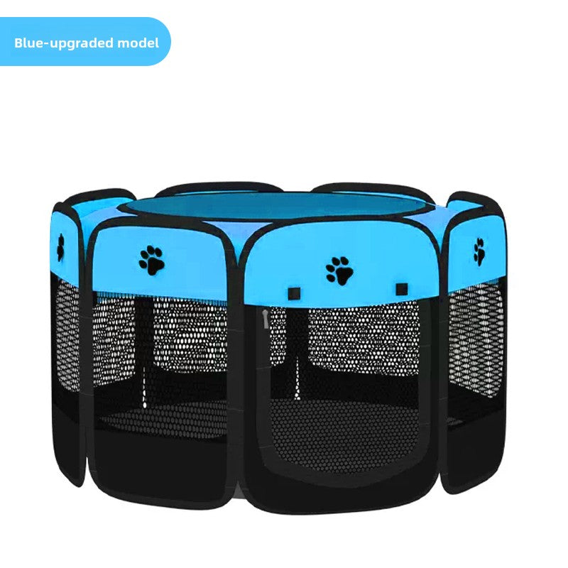 Grey enclosed pet whelping tent with removable pad, photo 21