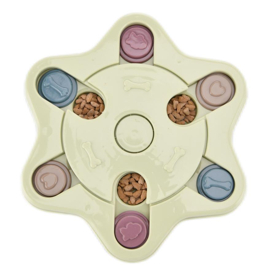 Puzzle Slow Feeder Toy Bowl for Dogs, Bite-Resistant PP Plastic, Choice of Shapes