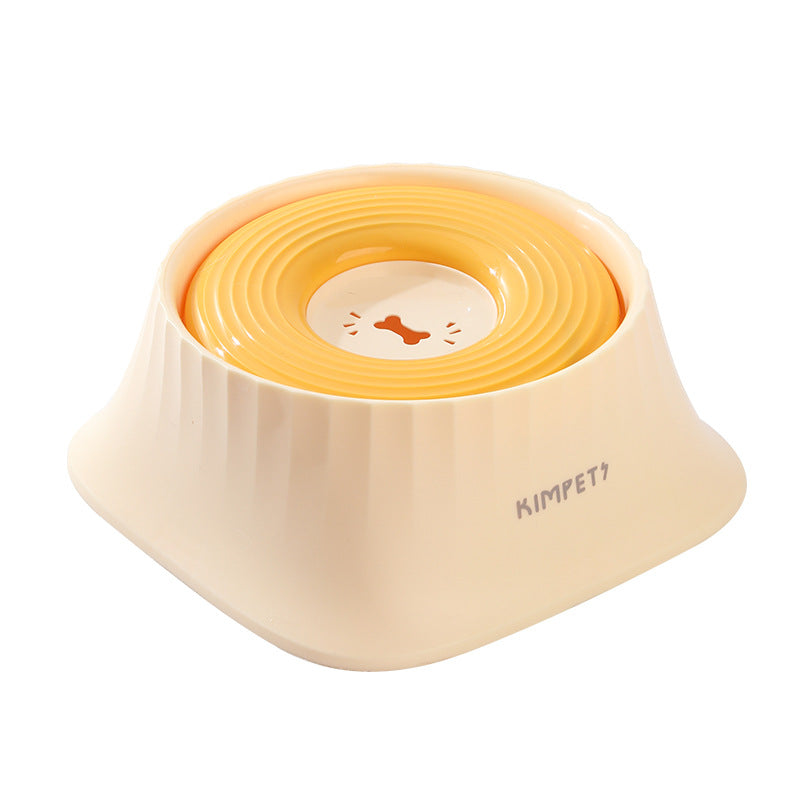 Splash-Proof Floating Dog Water Bowl with Anti-Spill Structure for Small to Medium Dogs
