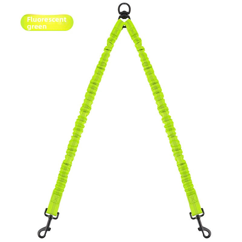 Tangle free twin dog lead shown in bright colour options