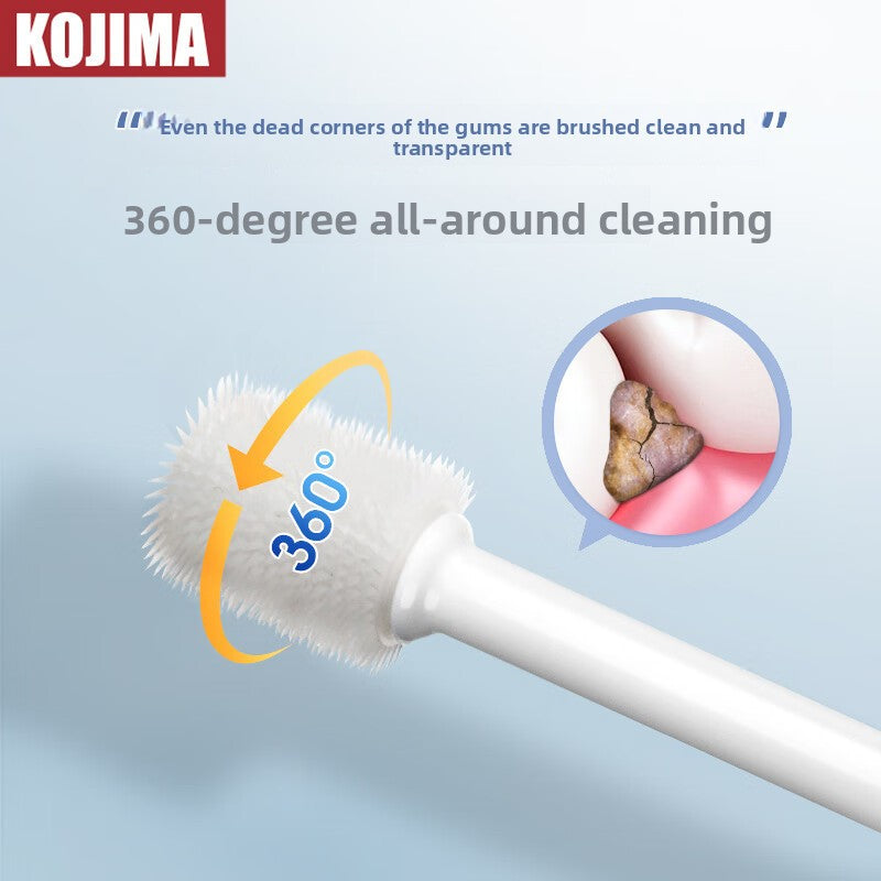 Pet Teeth Cleaning Kit with 360 Toothbrush and Edible Toothpaste