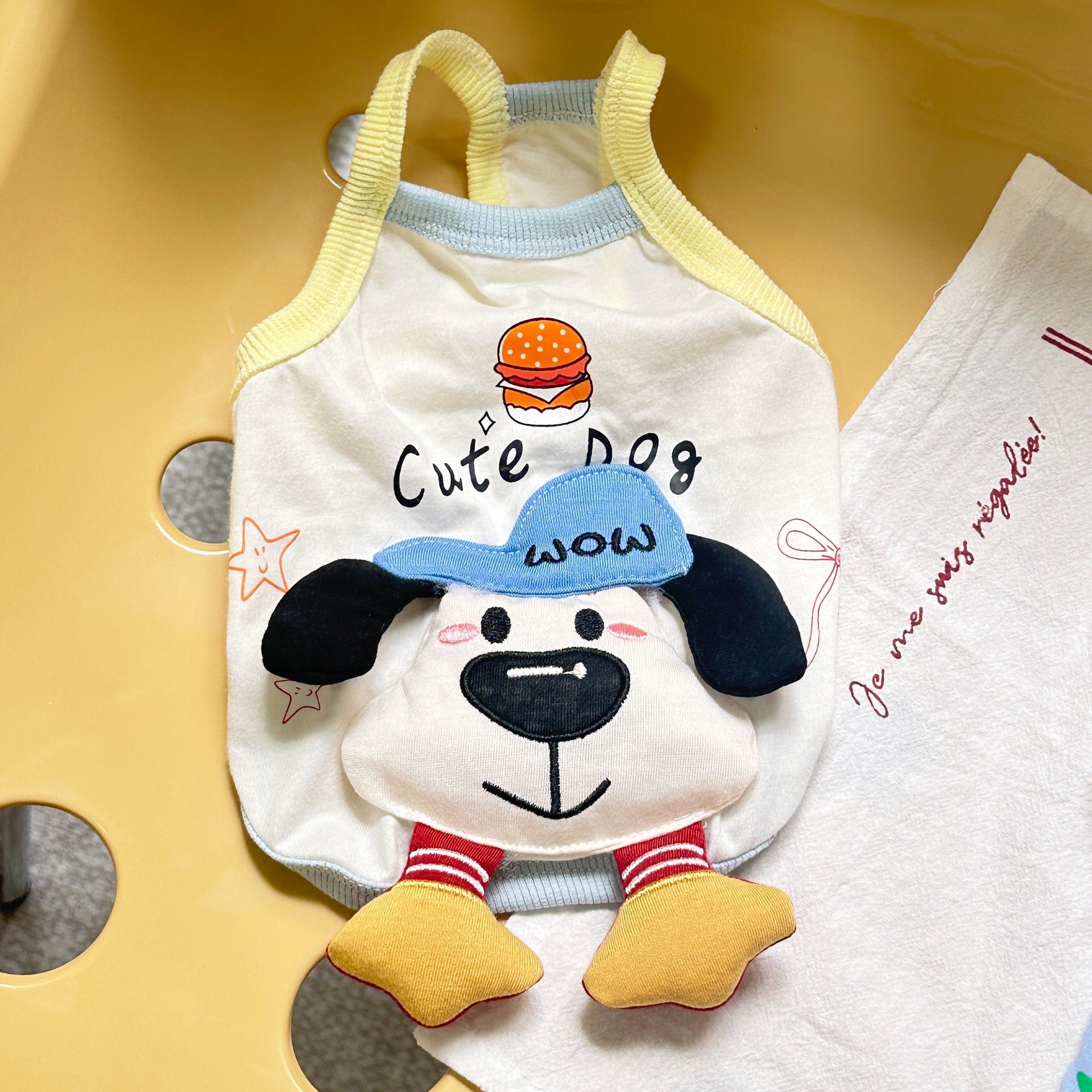 3D cartoon puppy cotton dog vest, in Puppy with Peaked Cap, image 3