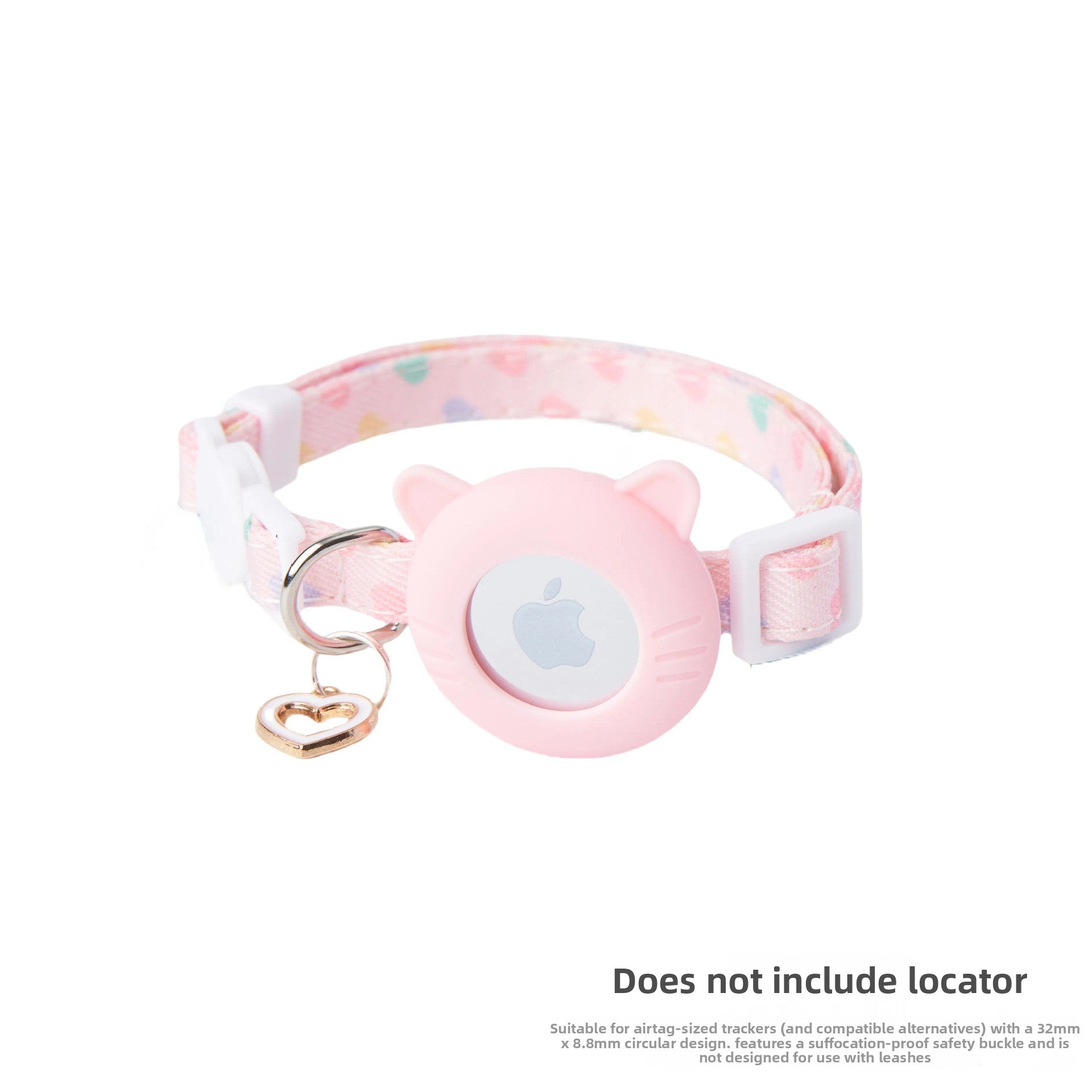 Striped elastic kitten collar with AirTag holder, tag not included, product image 8