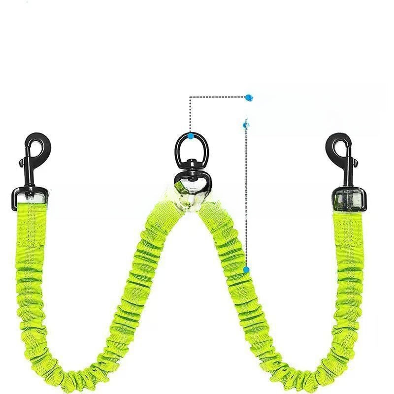 Double-ended nylon dog lead in 10 colour options