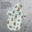 Waterproof dog raincoat with cartoon print in Ice Cream, close-up detail
