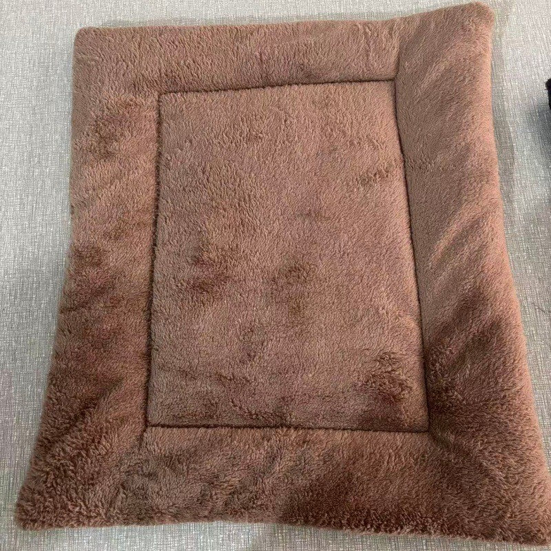 Thick plush pet bed blanket, size 45 x 60cm Khaki