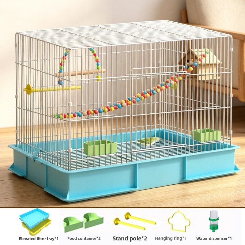 Iron bird cage for budgies and cockatiels in black or white, view 22