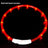 USB rechargeable LED silicone dog collar in Pink Bead Light, material detail