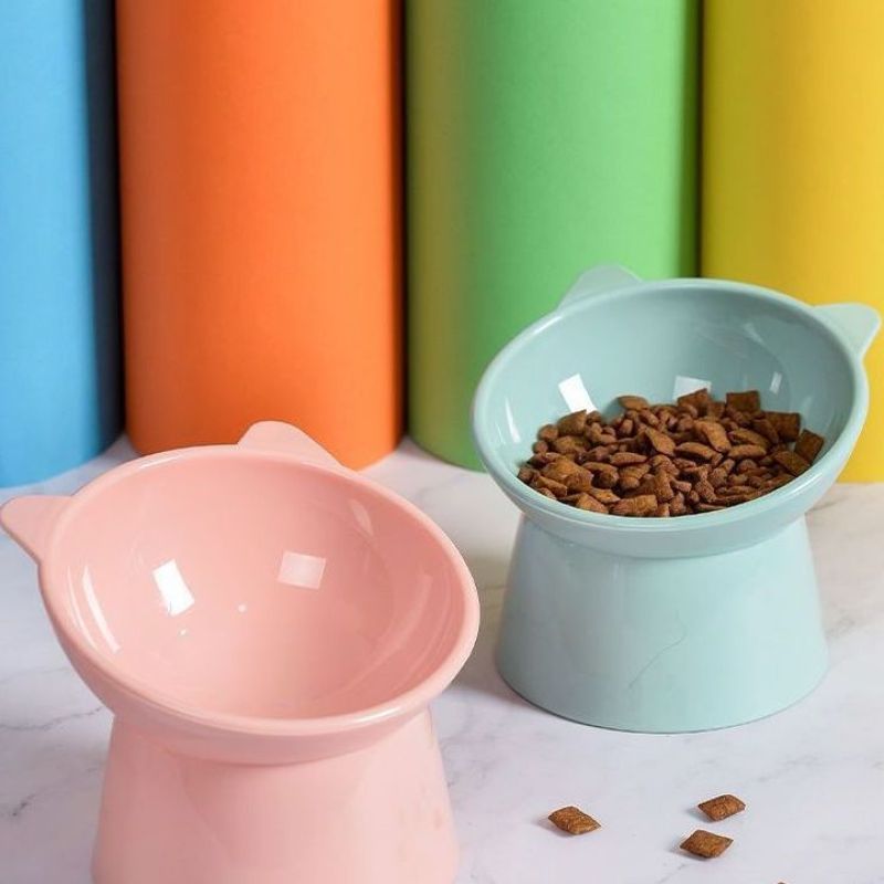 Cat Bowl Double Bowl Anti-Spill Pet Food Bowl