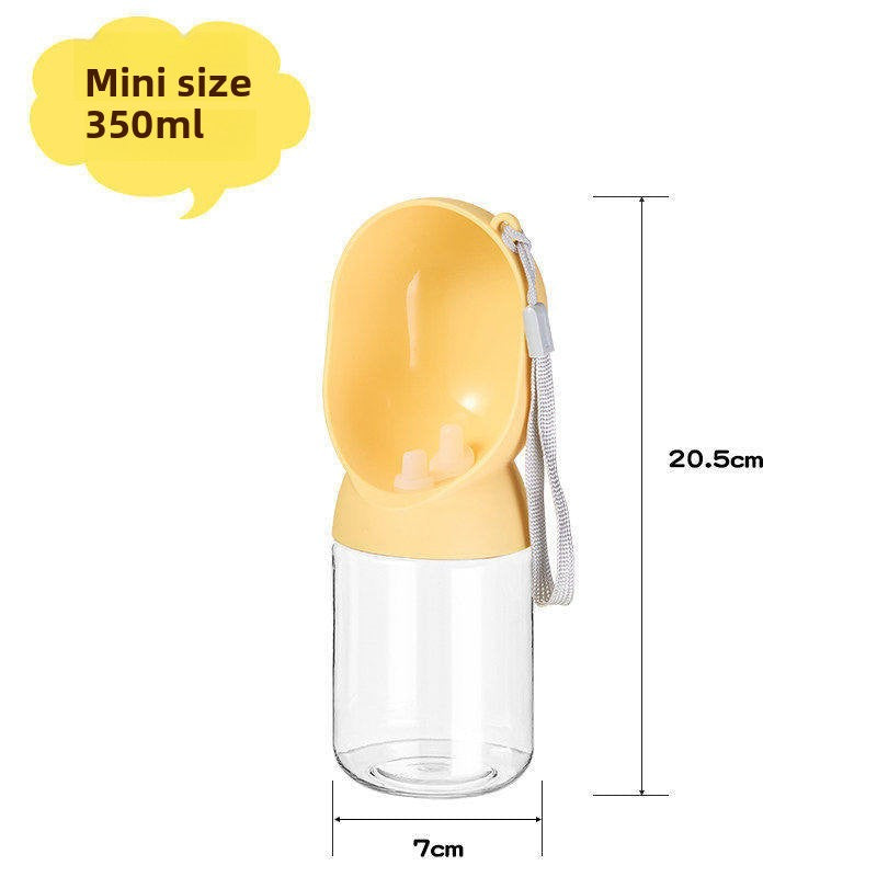 One-hand portable pet water and food cup in Grey Heat-Resistant 550ml, top view