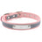 Reflective pet collar with steel name tag, available from Pet Royale UK