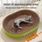 Oval corrugated cat scratching board bed in matcha green, view 2 of 11