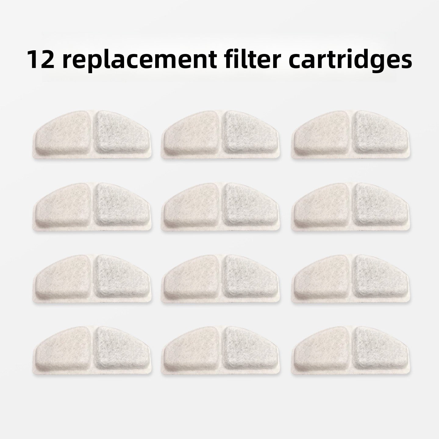 12-Piece Replacement Filter Pack for Wireless Sensor Stainless Steel Pet Water Dispenser