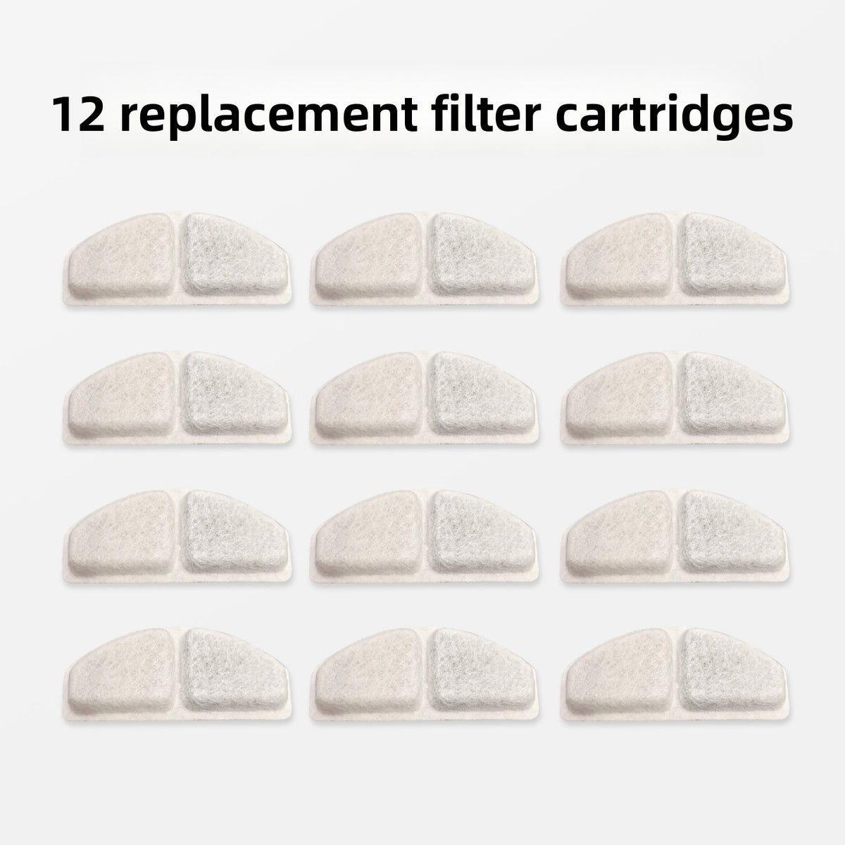 12-Piece Replacement Filter Pack for Wireless Sensor Stainless Steel Pet Water Dispenser