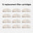 12-Piece Replacement Filter Pack for Wireless Sensor Stainless Steel Pet Water Dispenser