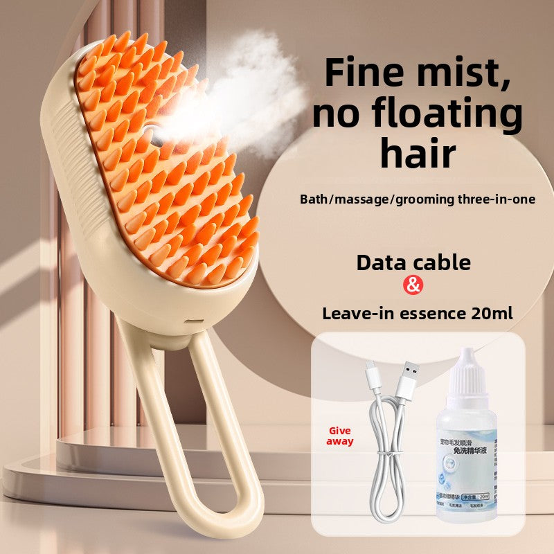 Electric Spray Massage Brush, Fine Mist Comb for Shedding Pets
