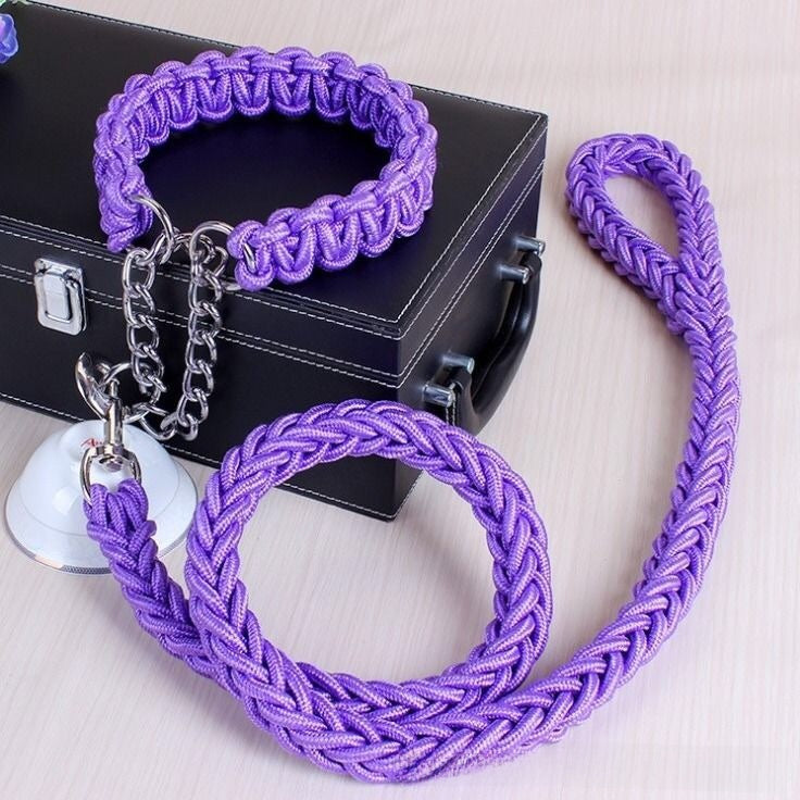 Nylon dog lead with ergonomic grip, available from Pet Royale UK