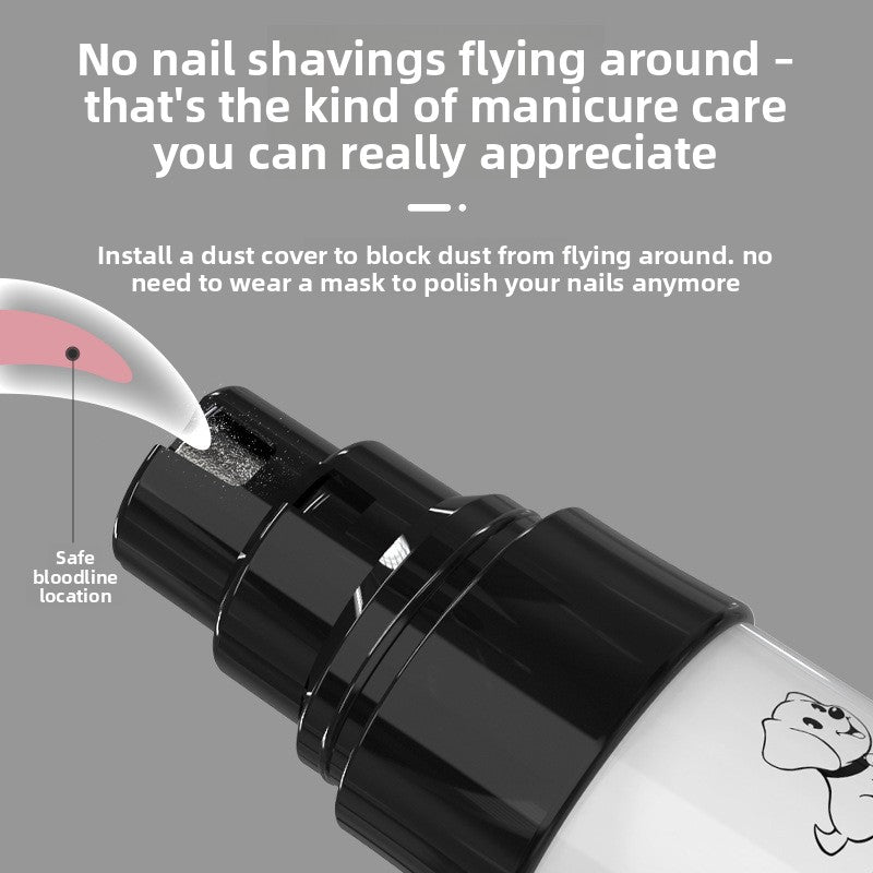 Quiet Electric Nail Grinder for Dogs and Cats, LED Claw Trimmer