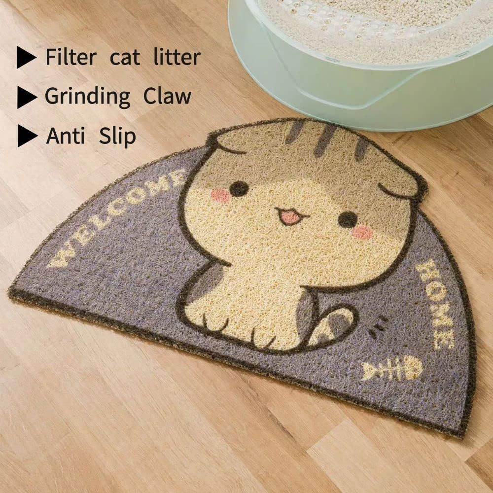 Coil Loop Cat Litter Trapping Mat, Washable Polyester Fibre