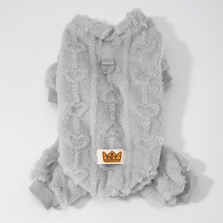 Fleece lined cable knit dog jumpsuit, available in 12 colours, image 10