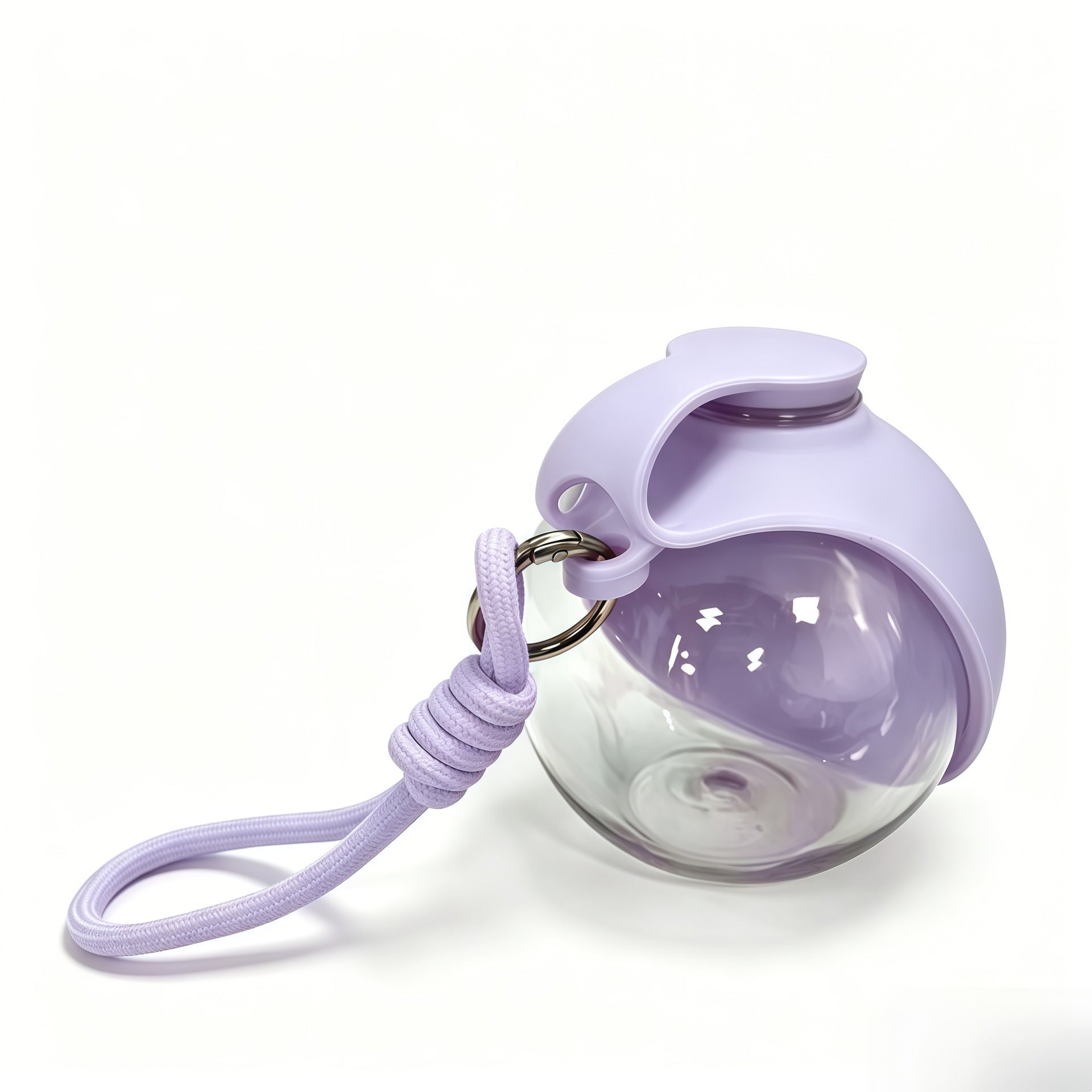 Foldable spherical pet water bottle with hook, product image 8