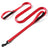 Shock absorbing dog lead with traffic handle in red and blue