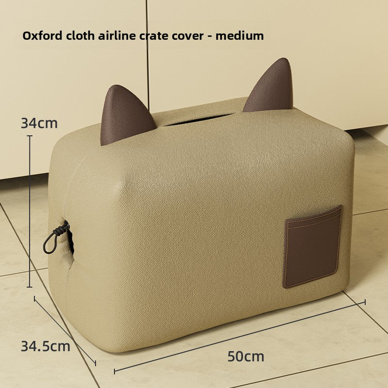 Plastic cat travel carrier with air vents and carry handle, photo 13